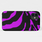 Paarse Zebra Stripe Animal Print Case-Mate iPhone Case (Achterkant (horizontaal))
