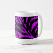 Paarse Zebra Stripe Animal Print Koffiemok (Voorkant rechts)