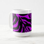 Paarse Zebra Stripe Animal Print Koffiemok (Voorkant links)
