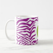 Paarse Zebra Stripe Green Apple Teacher's Koffiemok (Links)