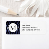 Paarse Zebra Stripe Retouradreslabel Etiket (Insitu)