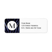 Paarse Zebra Stripe Retouradreslabel Etiket (Voorkant)