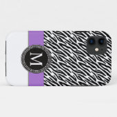 Paarse Zebra Stripes iPhone 5 Hoesje (Achterkant (horizontaal))