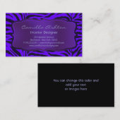 Paarse Zebra Visitekaartjes (Voorkant / Achterkant)