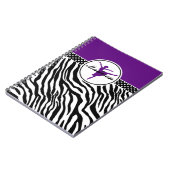 Paarse zebraprint balletdanseres naam notitieboek (Linkerzijde)