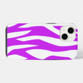 Paarse zebraprint iPhone hoesje (Achterkant horizontaal)