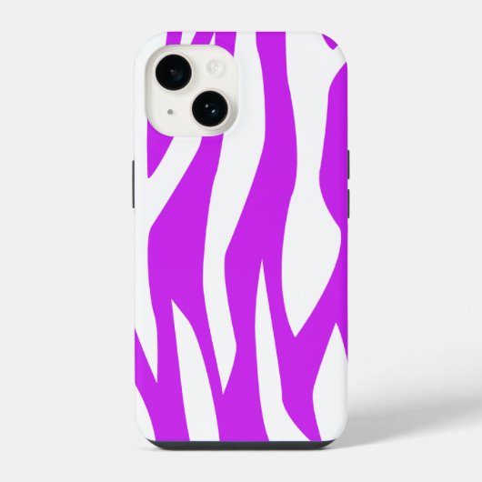 Paarse zebraprint iPhone hoesje (Achterkant)