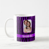 Paarse zebraprint koffiemok (Links)