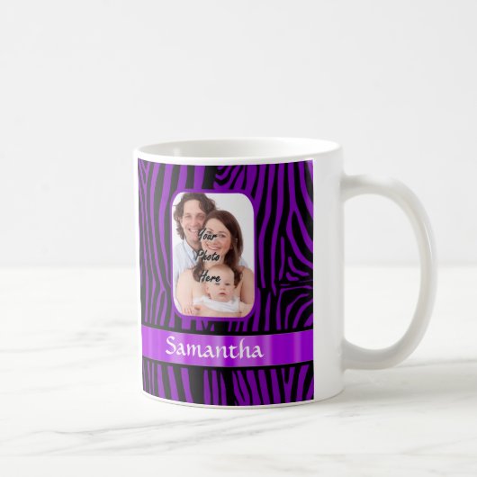 Paarse zebraprint koffiemok (Rechts)
