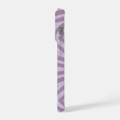 Paarse zebraprint mobielhoes iPhone hoesje (Linkerkant)