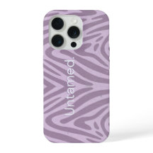 Paarse zebraprint mobielhoes
