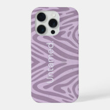 Paarse zebraprint mobielhoes