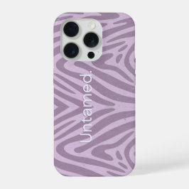 Paarse zebraprint mobielhoes iPhone 15 pro case