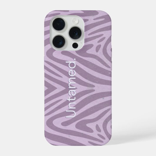 Paarse zebraprint mobielhoes iPhone hoesje (Achterkant)