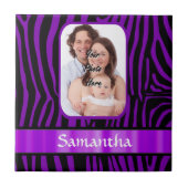 Paarse zebraprint tegeltje (Voorkant)