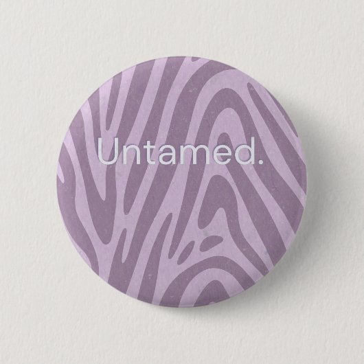 Paarse zebraprinttas ronde button 5,7 cm (Voorkant)