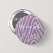 Paarse zebraprinttas ronde button 5,7 cm (Voorkant /achterkant)