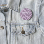 Paarse zebraprinttas ronde button 5,7 cm (In situ)