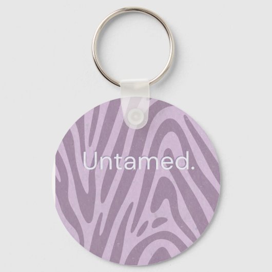 Paarse zebraprinttas sleutelhanger (Voorkant)