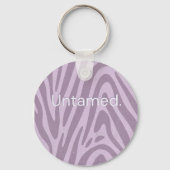 Paarse zebraprinttas sleutelhanger (Achterkant)