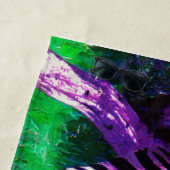 Paarse Zebras met zonnebril Strandlaken (In situ)