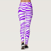 Paarse Zebrastripes Leggings (Achterkant)
