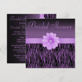 Paarse Zebrastripes Vrijgezellenfeest Kaart (Voorkant / Achterkant)