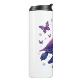 Paarse - Zee Turtle Butterfly T-shirt Thermosbeker (Gedraaid links)