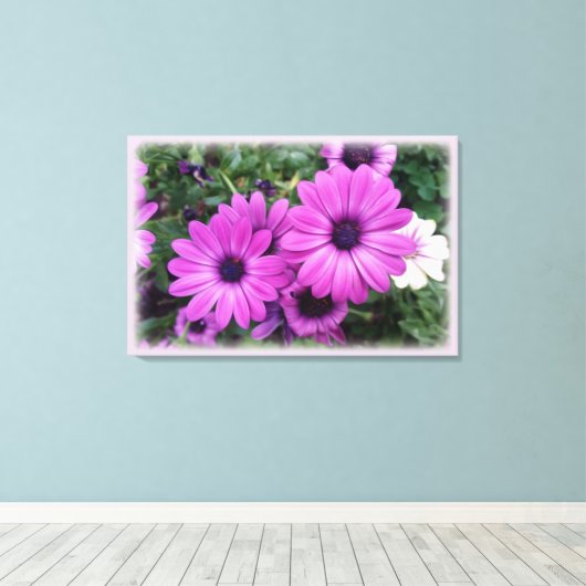 Paarse zeeduivel canvas afdruk (Insitu (Houten vloer))