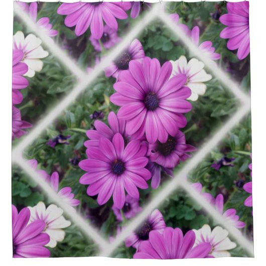 Paarse zeeduivel douchegordijn (Voorkant)