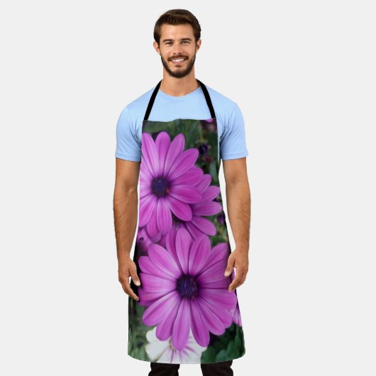 Paarse zeeduivel schort (Gedragen)