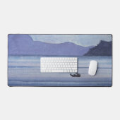Paarse zeegezicht bureaumat (Keyboard & Muis)