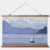 Paarse zeegezicht hangend wandkleed (Voorkant)