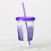 Paarse zeemeermin acryl drinkbeker (Links)