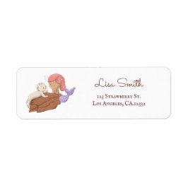 Paarse Zeemeermin Baby Zeerover Retouradres Etiket