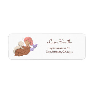 Paarse Zeemeermin Baby Zeerover Retouradres Etiket