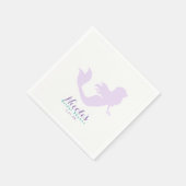 Paarse Zeemeermin Beach Birthday Party Custom Servetten (Hoek)