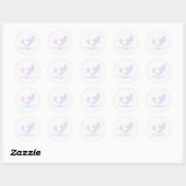 Paarse Zeemeermin Beach Bling Birthday Party Favor Ronde Sticker (Vel)