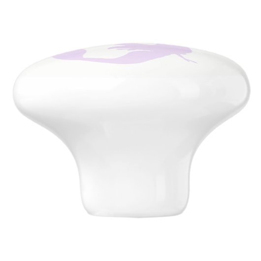 Paarse Zeemeermin Beach Bling Zee Juwelen Glam Aan Keramische Knop (Zijkant)