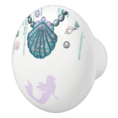 Paarse Zeemeermin Beach Bling Zee Juwelen Glam Aan Keramische Knop (Rechts)