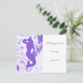 paarse zeemeermin briefkaart (Staand voorkant)