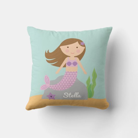 Paarse zeemeermin en zeeduivel kussen (Achterkant)