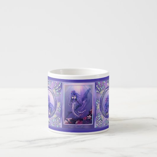 Paarse zeemeermin espresso - beker espresso kop (Voorkant)