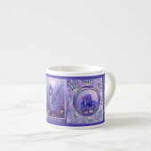 Paarse zeemeermin espresso - beker espresso kop (Voorkant rechts)