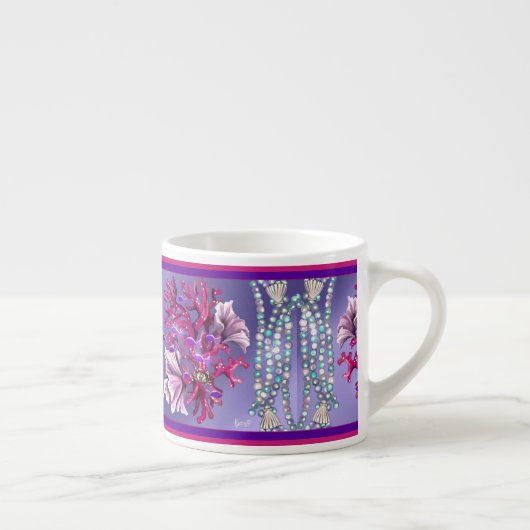 Paarse zeemeermin espresso kop (Rechts)