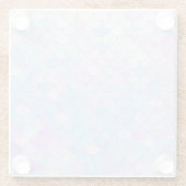 Paarse Zeemeermin Fin Pattern Trendy Glazen Onderzetter (Achterkant)