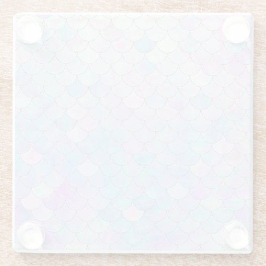 Paarse Zeemeermin Fin Pattern Trendy Glazen Onderzetter (Achterkant)