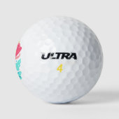 Paarse zeemeermin golfballen (Logo)