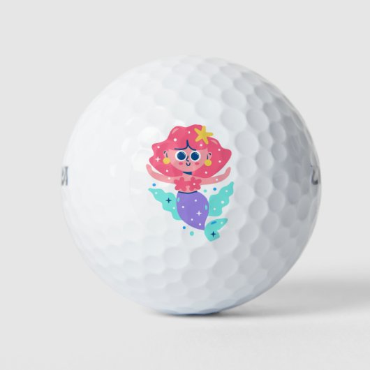 Paarse zeemeermin golfballen (Voorkant)
