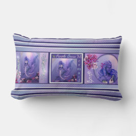 Paarse zeemeermin gooit kussen